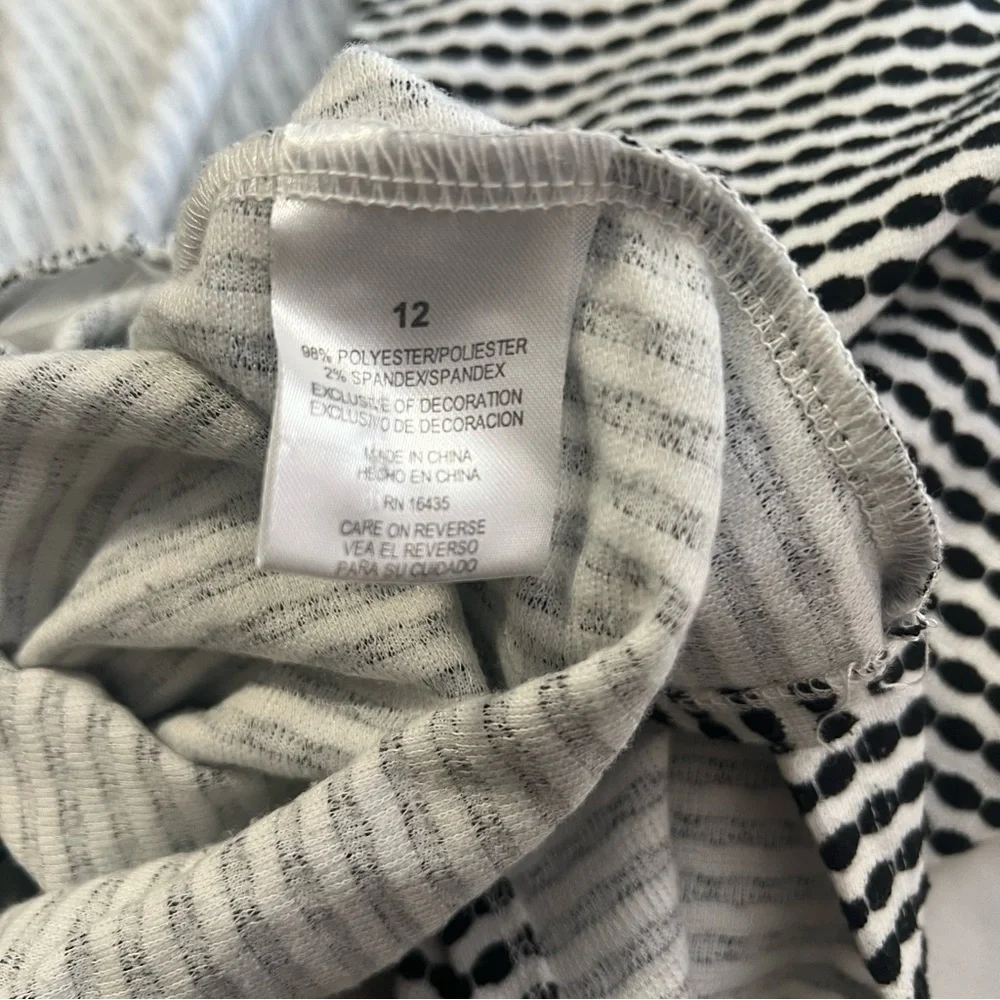 Kate Mack Girls Size 12 Top & Shorts Black and White Set Casual Everyday EUC